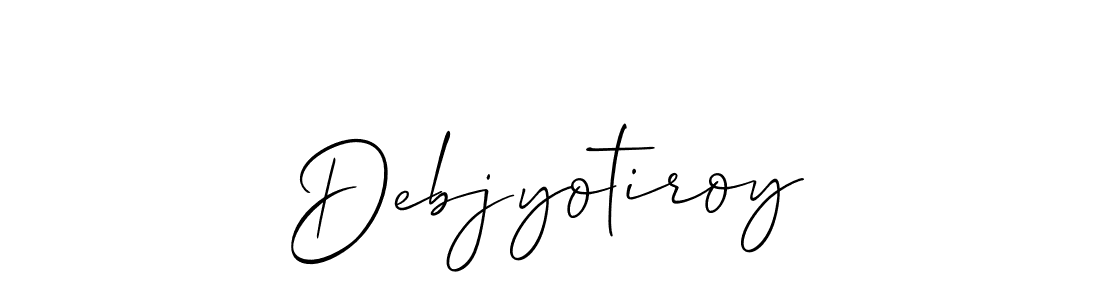 The best way (Allison_Script) to make a short signature is to pick only two or three words in your name. The name Debjyotiroy include a total of six letters. For converting this name. Debjyotiroy signature style 2 images and pictures png