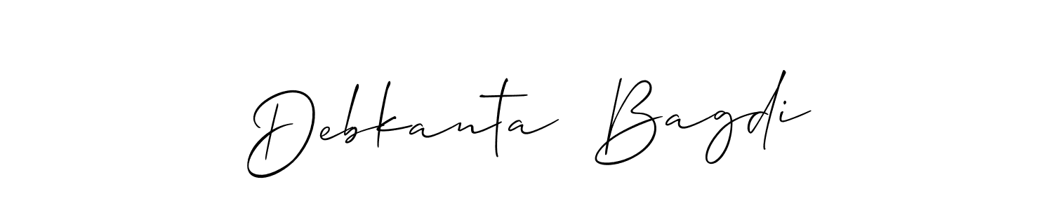 How to make Debkanta  Bagdi signature? Allison_Script is a professional autograph style. Create handwritten signature for Debkanta  Bagdi name. Debkanta  Bagdi signature style 2 images and pictures png