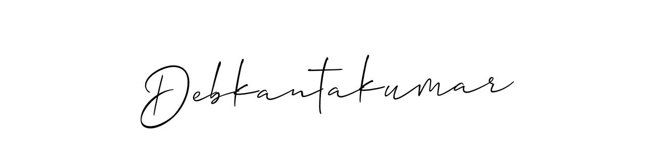 Also You can easily find your signature by using the search form. We will create Debkantakumar name handwritten signature images for you free of cost using Allison_Script sign style. Debkantakumar signature style 2 images and pictures png