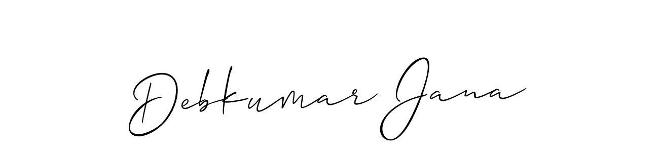 It looks lik you need a new signature style for name Debkumar Jana. Design unique handwritten (Allison_Script) signature with our free signature maker in just a few clicks. Debkumar Jana signature style 2 images and pictures png
