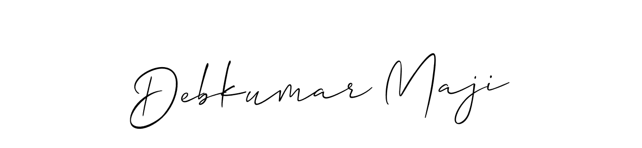 Create a beautiful signature design for name Debkumar Maji. With this signature (Allison_Script) fonts, you can make a handwritten signature for free. Debkumar Maji signature style 2 images and pictures png