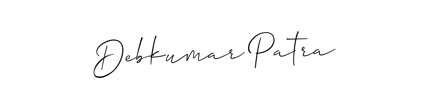 This is the best signature style for the Debkumar Patra name. Also you like these signature font (Allison_Script). Mix name signature. Debkumar Patra signature style 2 images and pictures png