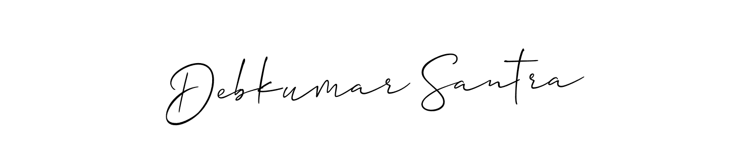 Create a beautiful signature design for name Debkumar Santra. With this signature (Allison_Script) fonts, you can make a handwritten signature for free. Debkumar Santra signature style 2 images and pictures png