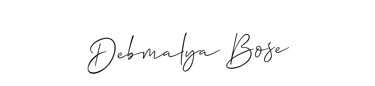 This is the best signature style for the Debmalya Bose name. Also you like these signature font (Allison_Script). Mix name signature. Debmalya Bose signature style 2 images and pictures png
