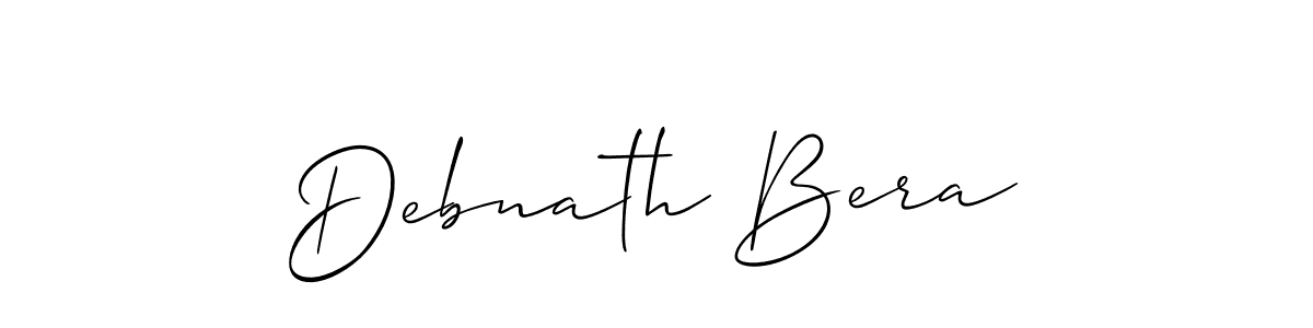 How to make Debnath Bera signature? Allison_Script is a professional autograph style. Create handwritten signature for Debnath Bera name. Debnath Bera signature style 2 images and pictures png