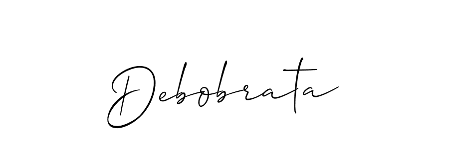 It looks lik you need a new signature style for name Debobrata. Design unique handwritten (Allison_Script) signature with our free signature maker in just a few clicks. Debobrata signature style 2 images and pictures png