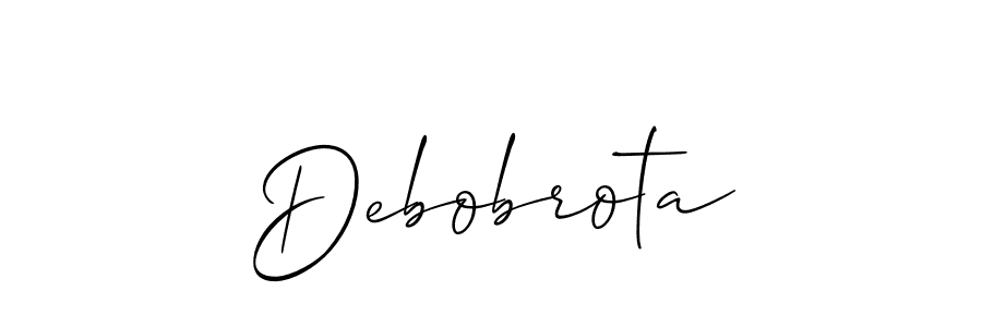 You should practise on your own different ways (Allison_Script) to write your name (Debobrota) in signature. don't let someone else do it for you. Debobrota signature style 2 images and pictures png