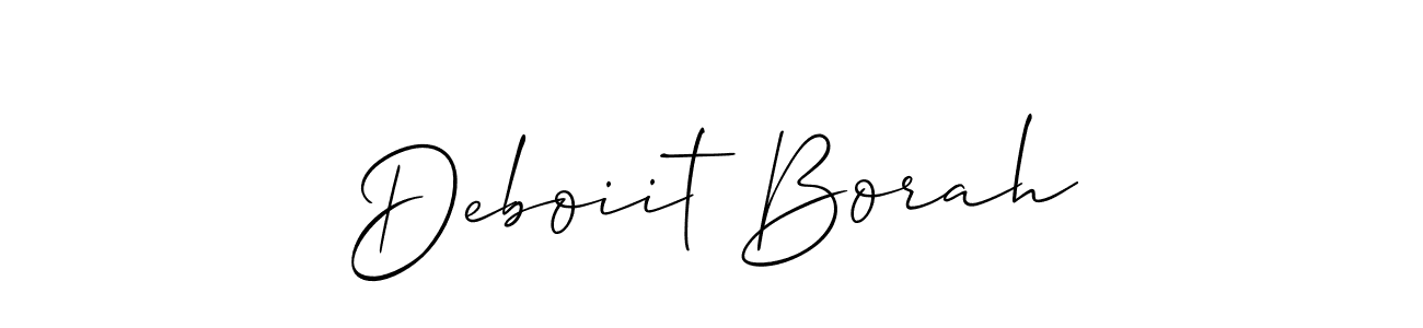 Allison_Script is a professional signature style that is perfect for those who want to add a touch of class to their signature. It is also a great choice for those who want to make their signature more unique. Get Deboiit Borah name to fancy signature for free. Deboiit Borah signature style 2 images and pictures png