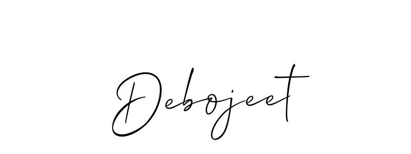 Make a short Debojeet signature style. Manage your documents anywhere anytime using Allison_Script. Create and add eSignatures, submit forms, share and send files easily. Debojeet signature style 2 images and pictures png