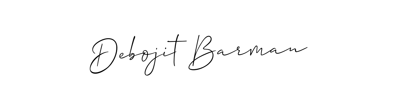 Make a beautiful signature design for name Debojit Barman. With this signature (Allison_Script) style, you can create a handwritten signature for free. Debojit Barman signature style 2 images and pictures png
