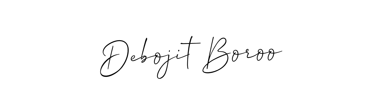 How to make Debojit Boroo name signature. Use Allison_Script style for creating short signs online. This is the latest handwritten sign. Debojit Boroo signature style 2 images and pictures png