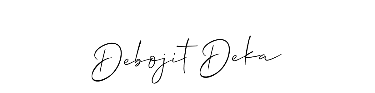 if you are searching for the best signature style for your name Debojit Deka. so please give up your signature search. here we have designed multiple signature styles  using Allison_Script. Debojit Deka signature style 2 images and pictures png