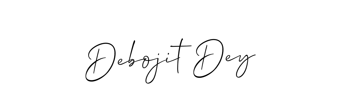 Make a beautiful signature design for name Debojit Dey. With this signature (Allison_Script) style, you can create a handwritten signature for free. Debojit Dey signature style 2 images and pictures png