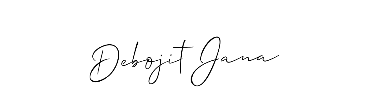 Also we have Debojit Jana name is the best signature style. Create professional handwritten signature collection using Allison_Script autograph style. Debojit Jana signature style 2 images and pictures png