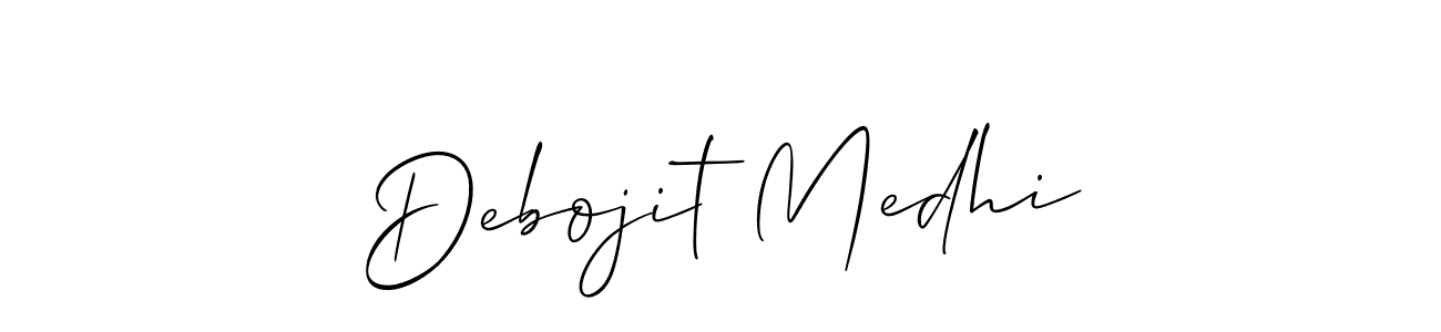 Similarly Allison_Script is the best handwritten signature design. Signature creator online .You can use it as an online autograph creator for name Debojit Medhi. Debojit Medhi signature style 2 images and pictures png