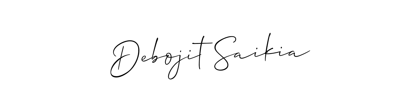 if you are searching for the best signature style for your name Debojit Saikia. so please give up your signature search. here we have designed multiple signature styles  using Allison_Script. Debojit Saikia signature style 2 images and pictures png