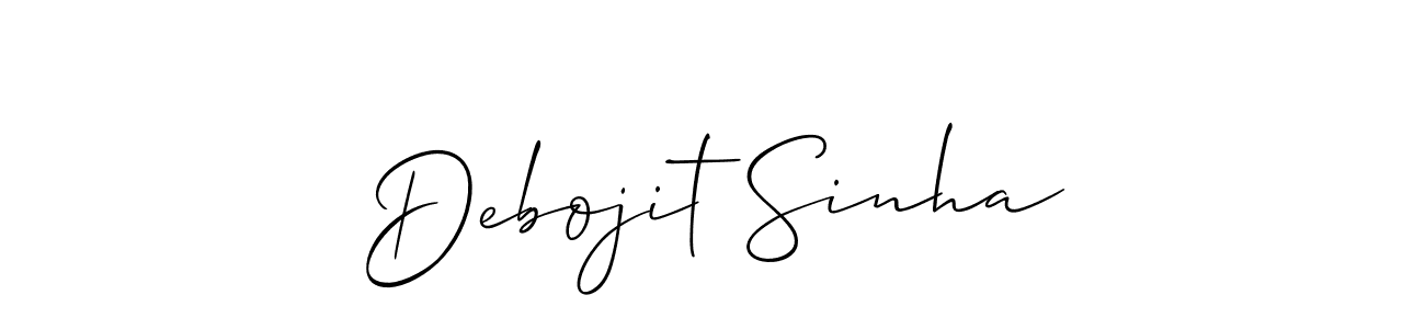 Also You can easily find your signature by using the search form. We will create Debojit Sinha name handwritten signature images for you free of cost using Allison_Script sign style. Debojit Sinha signature style 2 images and pictures png