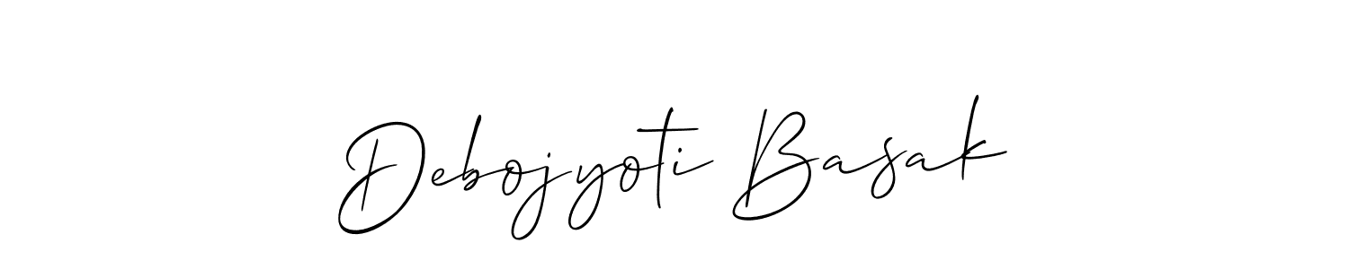 Debojyoti Basak stylish signature style. Best Handwritten Sign (Allison_Script) for my name. Handwritten Signature Collection Ideas for my name Debojyoti Basak. Debojyoti Basak signature style 2 images and pictures png