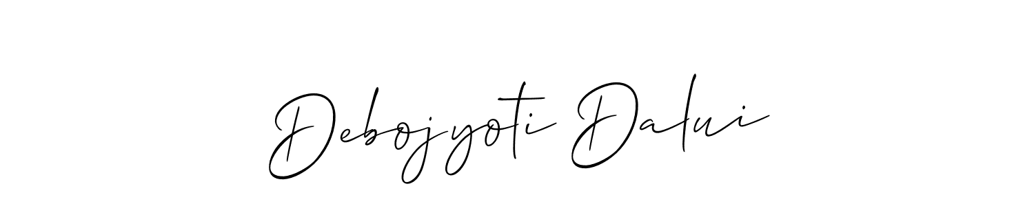 Also we have Debojyoti Dalui name is the best signature style. Create professional handwritten signature collection using Allison_Script autograph style. Debojyoti Dalui signature style 2 images and pictures png