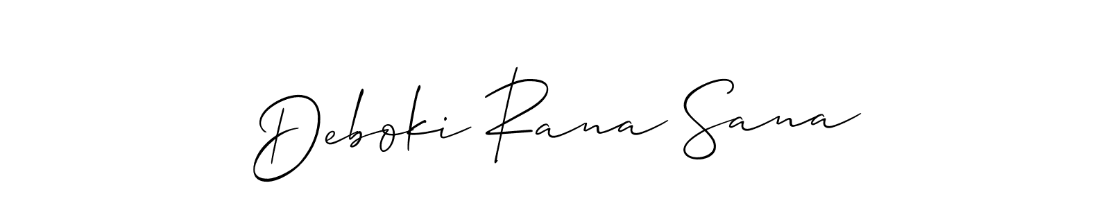 Also we have Deboki Rana Sana name is the best signature style. Create professional handwritten signature collection using Allison_Script autograph style. Deboki Rana Sana signature style 2 images and pictures png