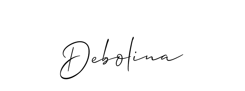 Similarly Allison_Script is the best handwritten signature design. Signature creator online .You can use it as an online autograph creator for name Debolina. Debolina signature style 2 images and pictures png