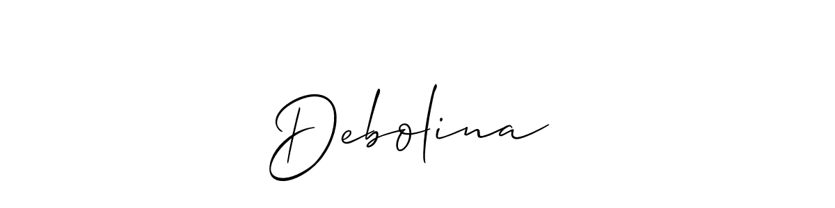 How to Draw Debolina ❤ signature style? Allison_Script is a latest design signature styles for name Debolina ❤. Debolina ❤ signature style 2 images and pictures png