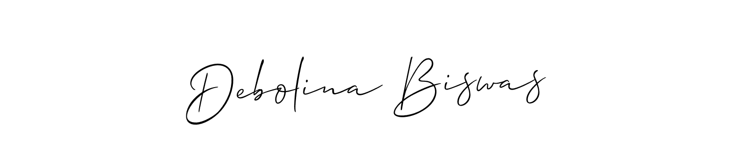 Also we have Debolina Biswas name is the best signature style. Create professional handwritten signature collection using Allison_Script autograph style. Debolina Biswas signature style 2 images and pictures png