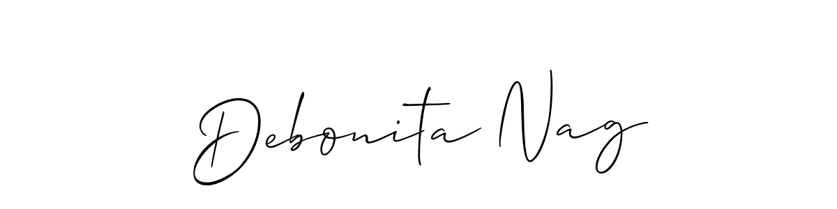 This is the best signature style for the Debonita Nag name. Also you like these signature font (Allison_Script). Mix name signature. Debonita Nag signature style 2 images and pictures png