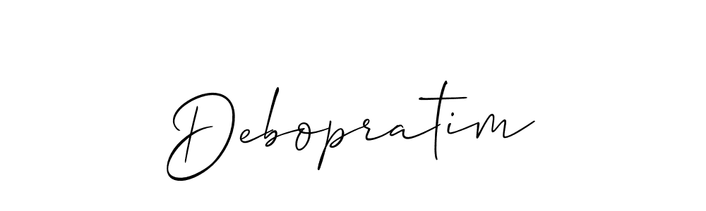 How to make Debopratim signature? Allison_Script is a professional autograph style. Create handwritten signature for Debopratim name. Debopratim signature style 2 images and pictures png