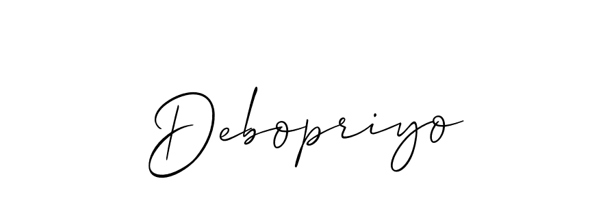 Similarly Allison_Script is the best handwritten signature design. Signature creator online .You can use it as an online autograph creator for name Debopriyo. Debopriyo signature style 2 images and pictures png