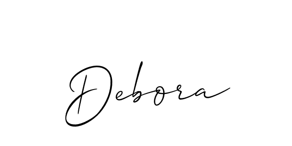 Also we have Debora name is the best signature style. Create professional handwritten signature collection using Allison_Script autograph style. Debora signature style 2 images and pictures png