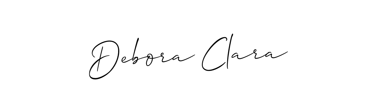 You should practise on your own different ways (Allison_Script) to write your name (Debora Clara) in signature. don't let someone else do it for you. Debora Clara signature style 2 images and pictures png