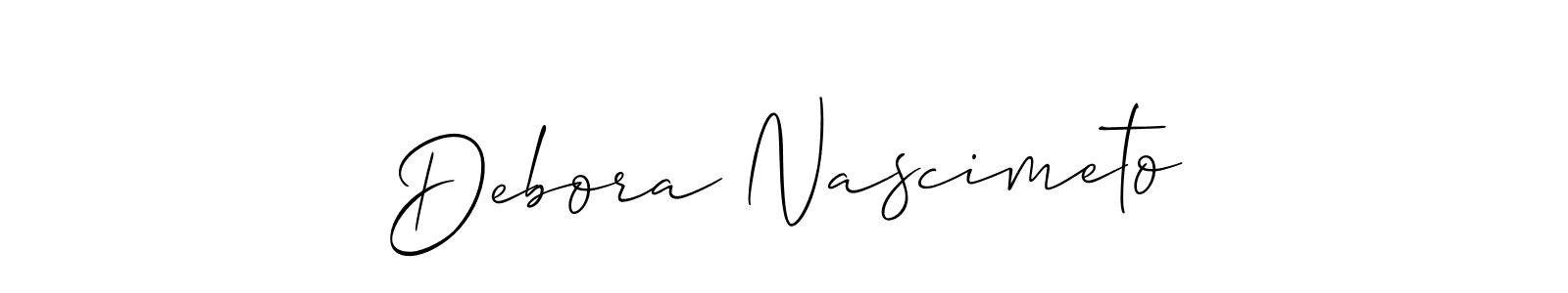 Also we have Debora Nascimeto name is the best signature style. Create professional handwritten signature collection using Allison_Script autograph style. Debora Nascimeto signature style 2 images and pictures png
