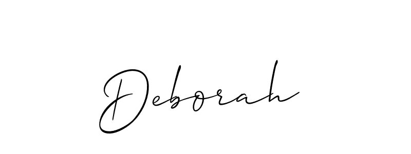 Create a beautiful signature design for name Deborah . With this signature (Allison_Script) fonts, you can make a handwritten signature for free. Deborah  signature style 2 images and pictures png