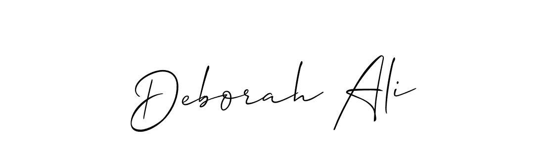 Use a signature maker to create a handwritten signature online. With this signature software, you can design (Allison_Script) your own signature for name Deborah Ali. Deborah Ali signature style 2 images and pictures png