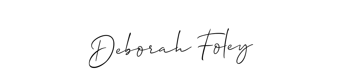 Make a beautiful signature design for name Deborah Foley. With this signature (Allison_Script) style, you can create a handwritten signature for free. Deborah Foley signature style 2 images and pictures png