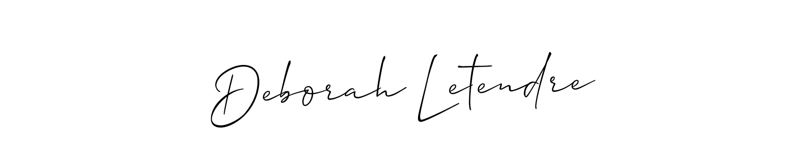This is the best signature style for the Deborah Letendre name. Also you like these signature font (Allison_Script). Mix name signature. Deborah Letendre signature style 2 images and pictures png