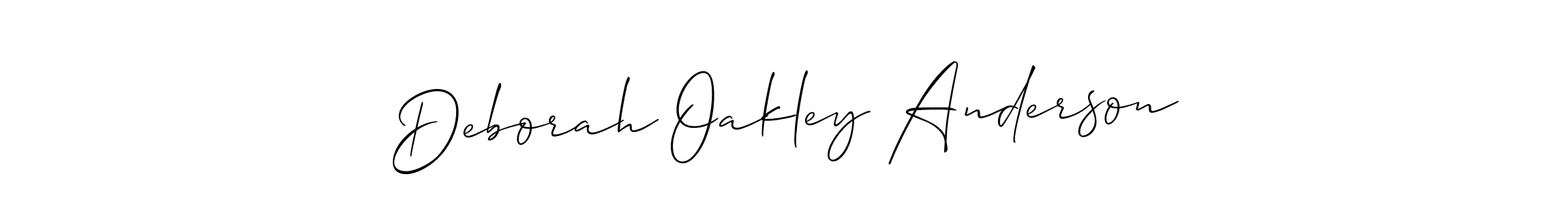 How to make Deborah Oakley Anderson signature? Allison_Script is a professional autograph style. Create handwritten signature for Deborah Oakley Anderson name. Deborah Oakley Anderson signature style 2 images and pictures png
