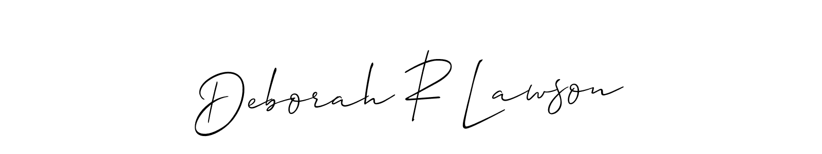 Allison_Script is a professional signature style that is perfect for those who want to add a touch of class to their signature. It is also a great choice for those who want to make their signature more unique. Get Deborah R Lawson name to fancy signature for free. Deborah R Lawson signature style 2 images and pictures png