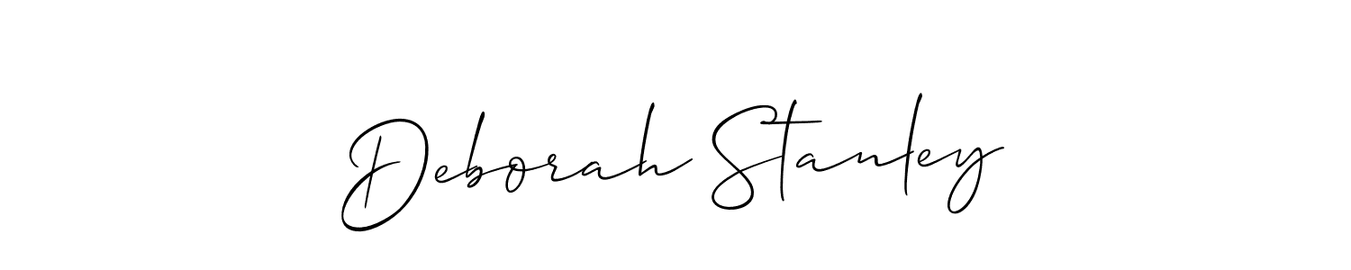 How to make Deborah Stanley name signature. Use Allison_Script style for creating short signs online. This is the latest handwritten sign. Deborah Stanley signature style 2 images and pictures png