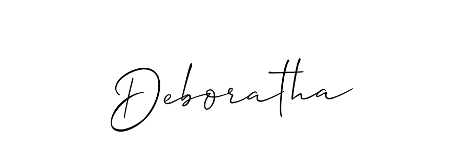 if you are searching for the best signature style for your name Deboratha. so please give up your signature search. here we have designed multiple signature styles  using Allison_Script. Deboratha signature style 2 images and pictures png
