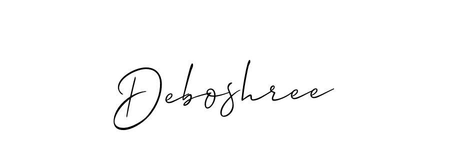 Create a beautiful signature design for name Deboshree. With this signature (Allison_Script) fonts, you can make a handwritten signature for free. Deboshree signature style 2 images and pictures png