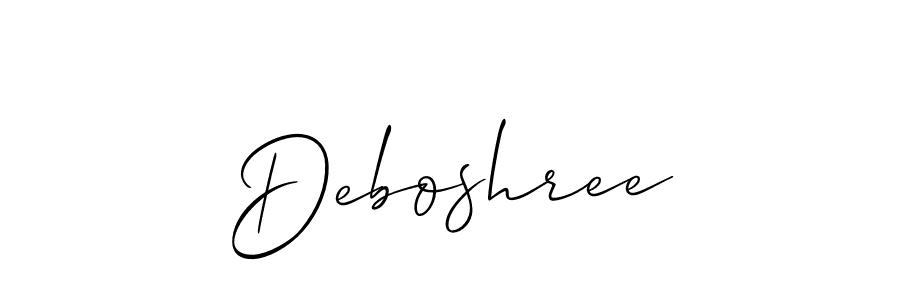 Create a beautiful signature design for name Deboshree. With this signature (Allison_Script) fonts, you can make a handwritten signature for free. Deboshree signature style 2 images and pictures png