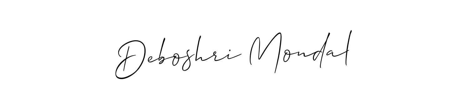 You can use this online signature creator to create a handwritten signature for the name Deboshri Mondal. This is the best online autograph maker. Deboshri Mondal signature style 2 images and pictures png