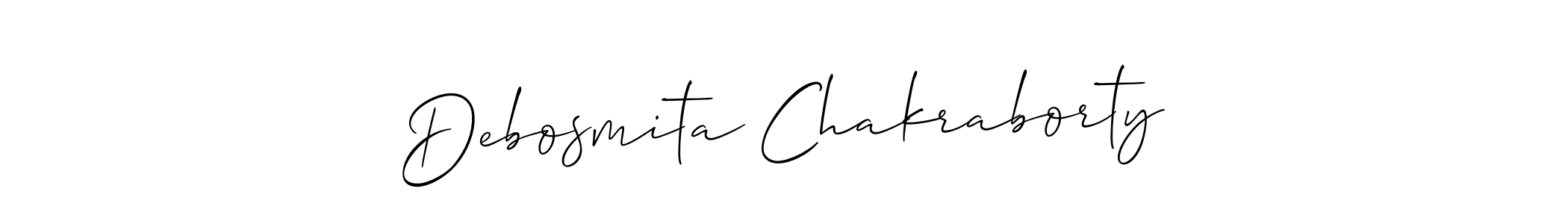 Design your own signature with our free online signature maker. With this signature software, you can create a handwritten (Allison_Script) signature for name Debosmita Chakraborty. Debosmita Chakraborty signature style 2 images and pictures png