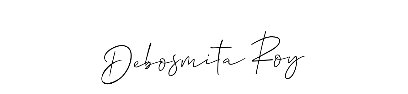 How to Draw Debosmita Roy signature style? Allison_Script is a latest design signature styles for name Debosmita Roy. Debosmita Roy signature style 2 images and pictures png