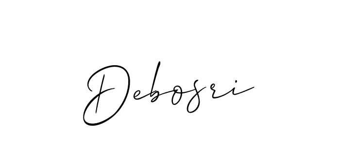 Also we have Debosri name is the best signature style. Create professional handwritten signature collection using Allison_Script autograph style. Debosri signature style 2 images and pictures png