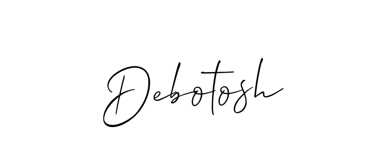 Debotosh stylish signature style. Best Handwritten Sign (Allison_Script) for my name. Handwritten Signature Collection Ideas for my name Debotosh. Debotosh signature style 2 images and pictures png