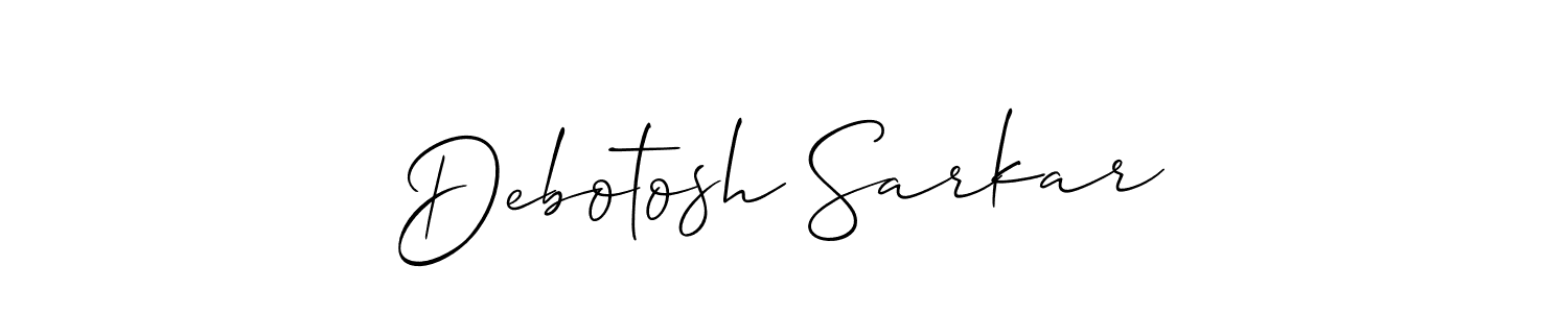 Design your own signature with our free online signature maker. With this signature software, you can create a handwritten (Allison_Script) signature for name Debotosh Sarkar. Debotosh Sarkar signature style 2 images and pictures png
