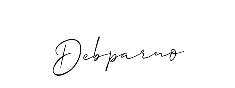 Debparno stylish signature style. Best Handwritten Sign (Allison_Script) for my name. Handwritten Signature Collection Ideas for my name Debparno. Debparno signature style 2 images and pictures png